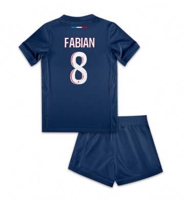 Paris Saint-Germain Fabian Ruiz #8 Primera Equipación Niños 2024-25 Manga Corta (+ Pantalones cortos)